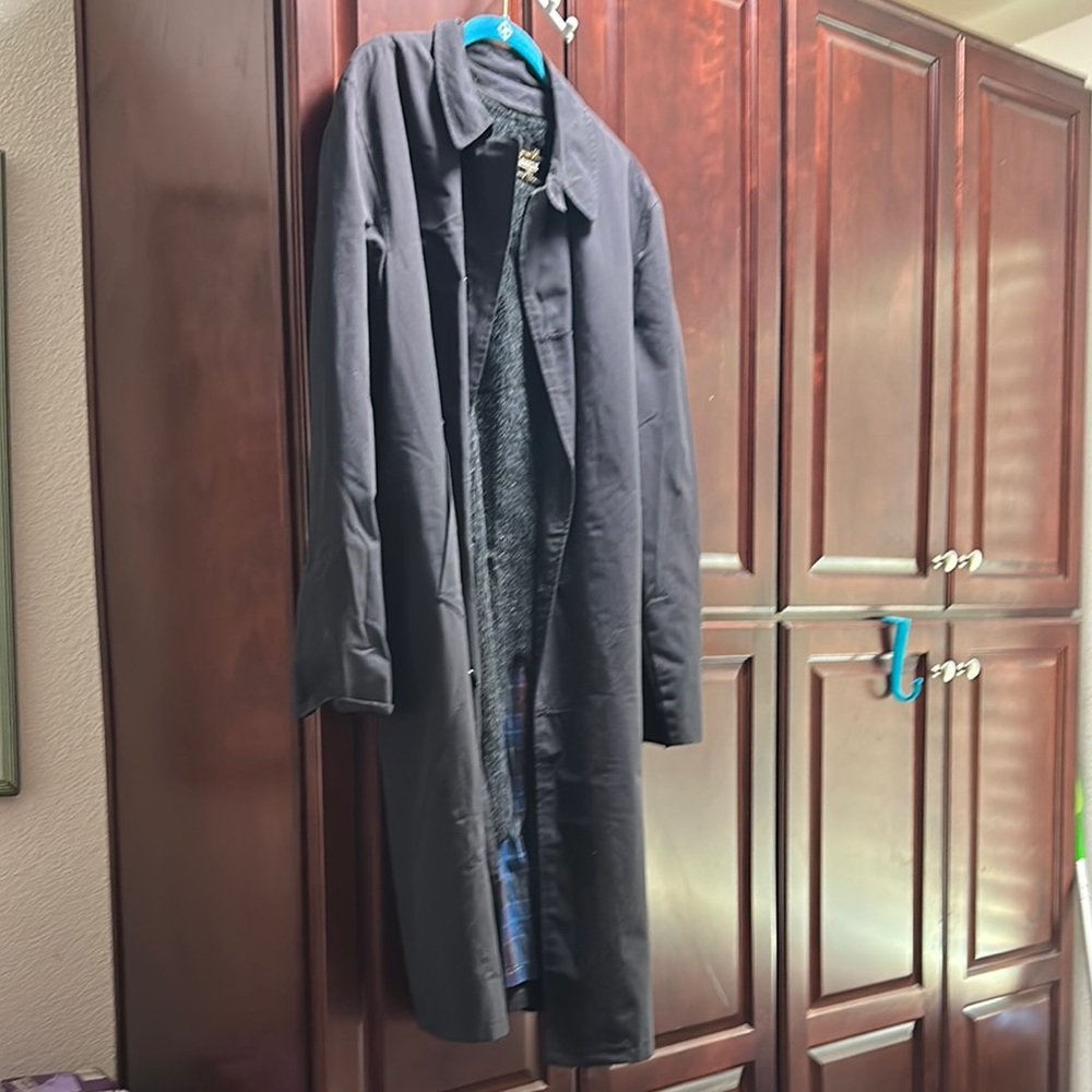 Vintage Men's Dark Navy Blue Overcoat